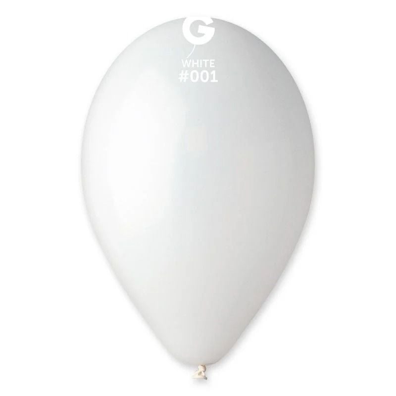 Gemar Pastel Beyaz 100'lü paket 26cm / 10'' - White #001 - G90