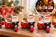 KAR KÜRESİ MOTORSİKLETLİ NOEL BABA