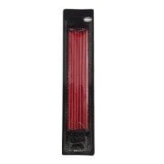 20 Cm Kırmızı Varaklı Mum 6 lı