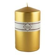 Silindir Mum Varaklı Gold 8*14 cm