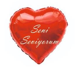 18'' Kırmızı Seni Seviyorum Kalp Folyo Balon