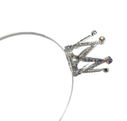 Taç Metal Taşlı Mini Taçlı Gümüş