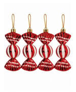 YILBAŞI AĞAÇ SÜSÜ ŞEKER MODEL 12 CM 4 LÜ