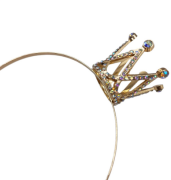 Taç Metal Taşlı Mini Taçlı Gold