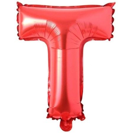 T Harf Folyo Balon Kırmızı 16 inç