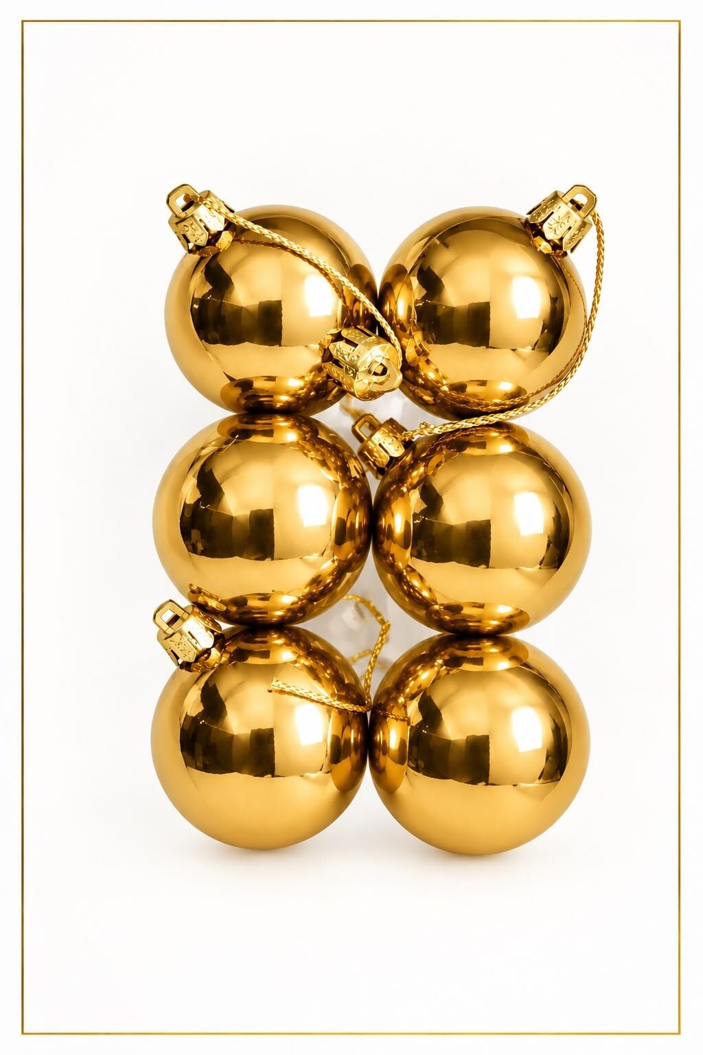 Yılbaşı Top 4 Cm 6 Lı Parlak Gold 2300