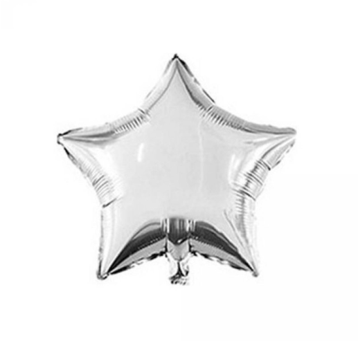 24'' Gümüş Yıldız Folyo Balon