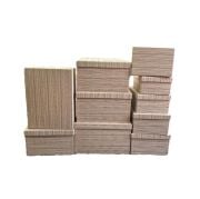 Açık Kahverengi Noktalı Çizgili Dikdörtgen 10'lu Kutu DKKT-061