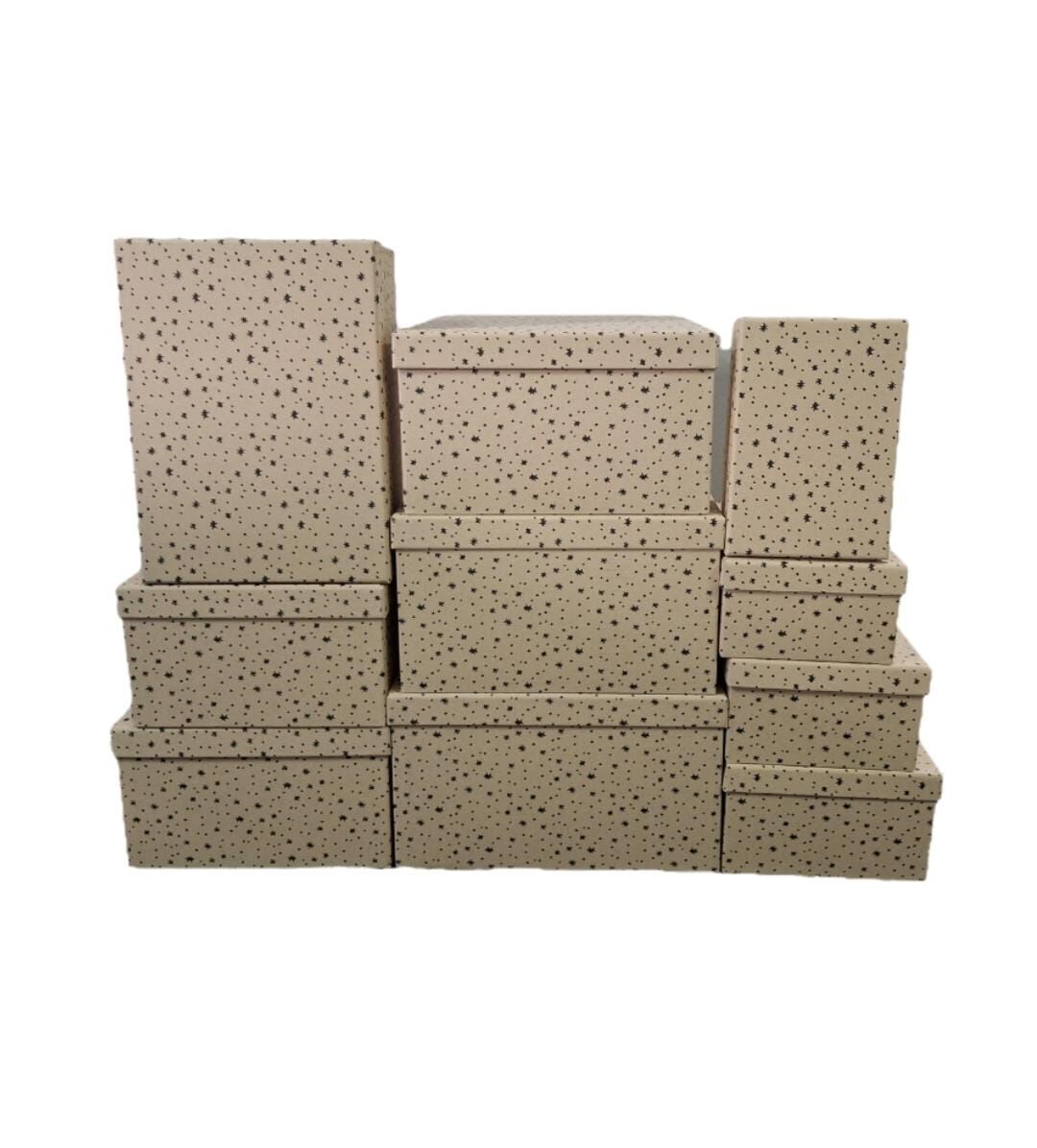 Açık Kahverengi Yıldız Dikdörtgen 10'lu Kutu DKKT-062