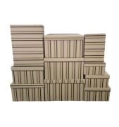 Açık Kahverengi Çizgili Dikdörtgen 10'lu Kutu DKKT-063