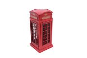 Dekoratif Metal Telefon Kulübesi Kumbaralı 24*10 cm