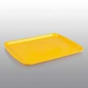 Lüks Plastik Mika Dikdörtgen Tepsi 26x36 Cm Sarı