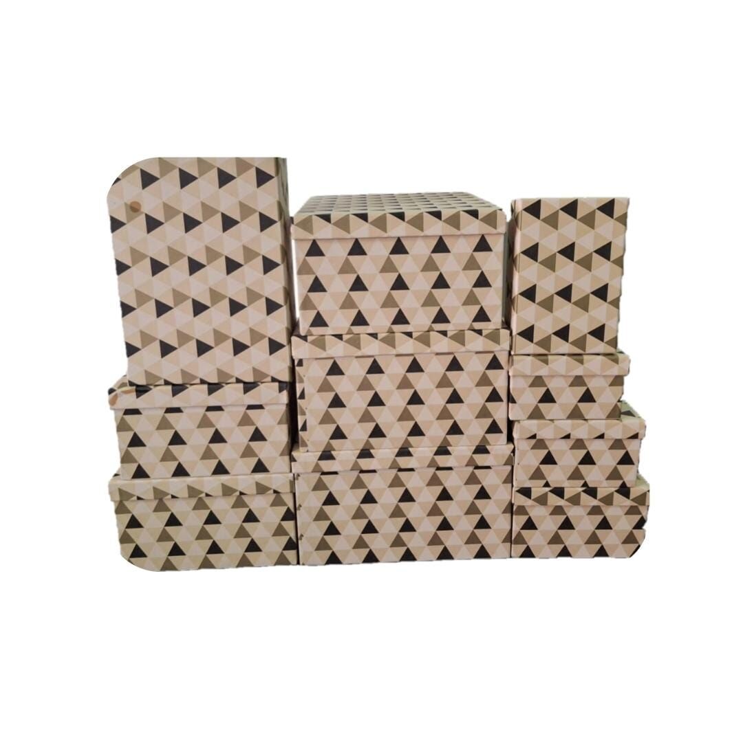 Açık Kahverengi Üçgen Dikdörtgen 10'lu Kutu DKKT-064