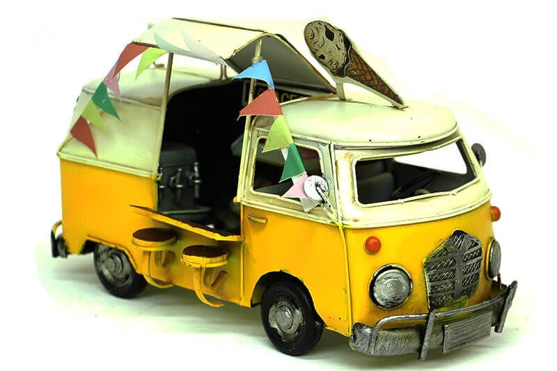 Dekoratif Metal Dondurma Minibüsü 27*16 cm