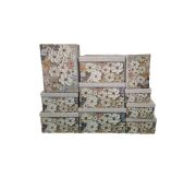 Çiçek Desenli Dikdörtgen 10'lu Kutu  DKKT-07