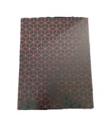 Kırmızı Altıgen Desenli Siyah Dikdörtgen 10'lu Kutu DKKT-09