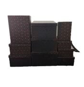 Kırmızı Altıgen Desenli Siyah Dikdörtgen 10'lu Kutu DKKT-09