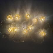 Işık Led Altın Top Model 10 Işık 2 Metre