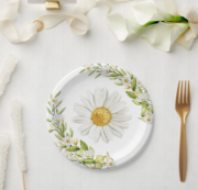 Karton Tabak Papatya 23 Cm 8 Parça