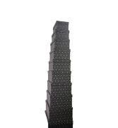 Gümüş Altıgen Desenli Siyah Dikdörtgen 10'lu Kutu DKKT-11