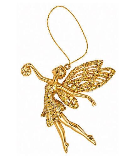 Yılbaşı Ağaç Süsü Melek Model Simli 12 cm 4981