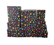 Siyah Renkli Yıldız Desenli Dikdörtgen 10'lu Kutu DKKT-017