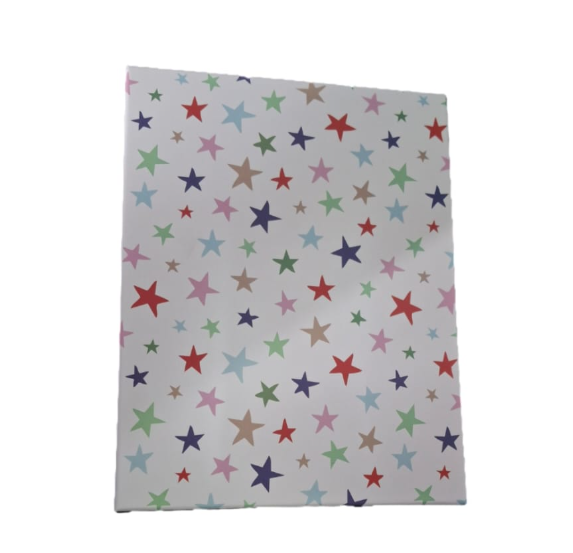 Beyaz Renkli Yıldız Desenli Dikdörtgen 10'lu Kutu DKKT-018