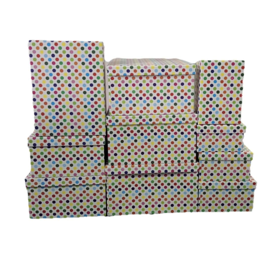 Renkli Benekli Didörtgen 10'lu Kutu DKKT-21