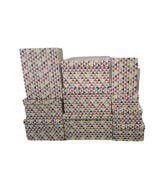 Renkli Üçgen Desenli Didörtgen 10'lu Kutu DKKT-23