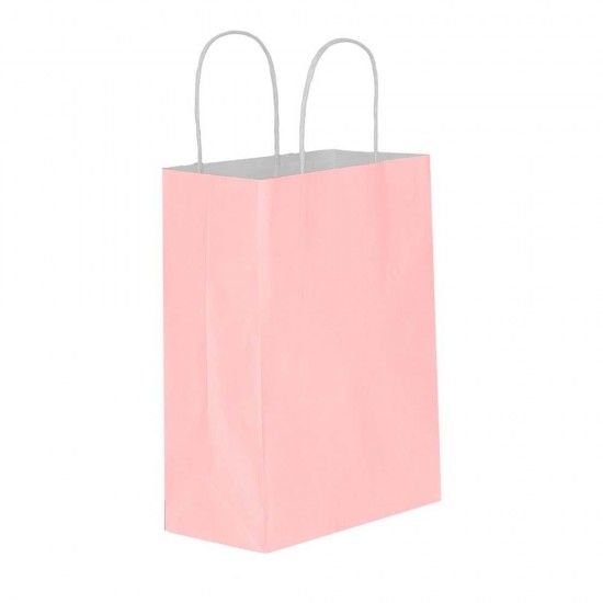 18*8*24 Büküm Saplı Pembe 25'li Çanta