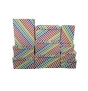 Renkli Çizgili Didörtgen 10'lu Kutu DKKT-24