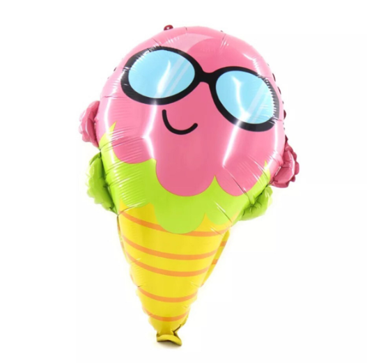 Gözlüklü Dondurma Folyo Balon 26'' 8089