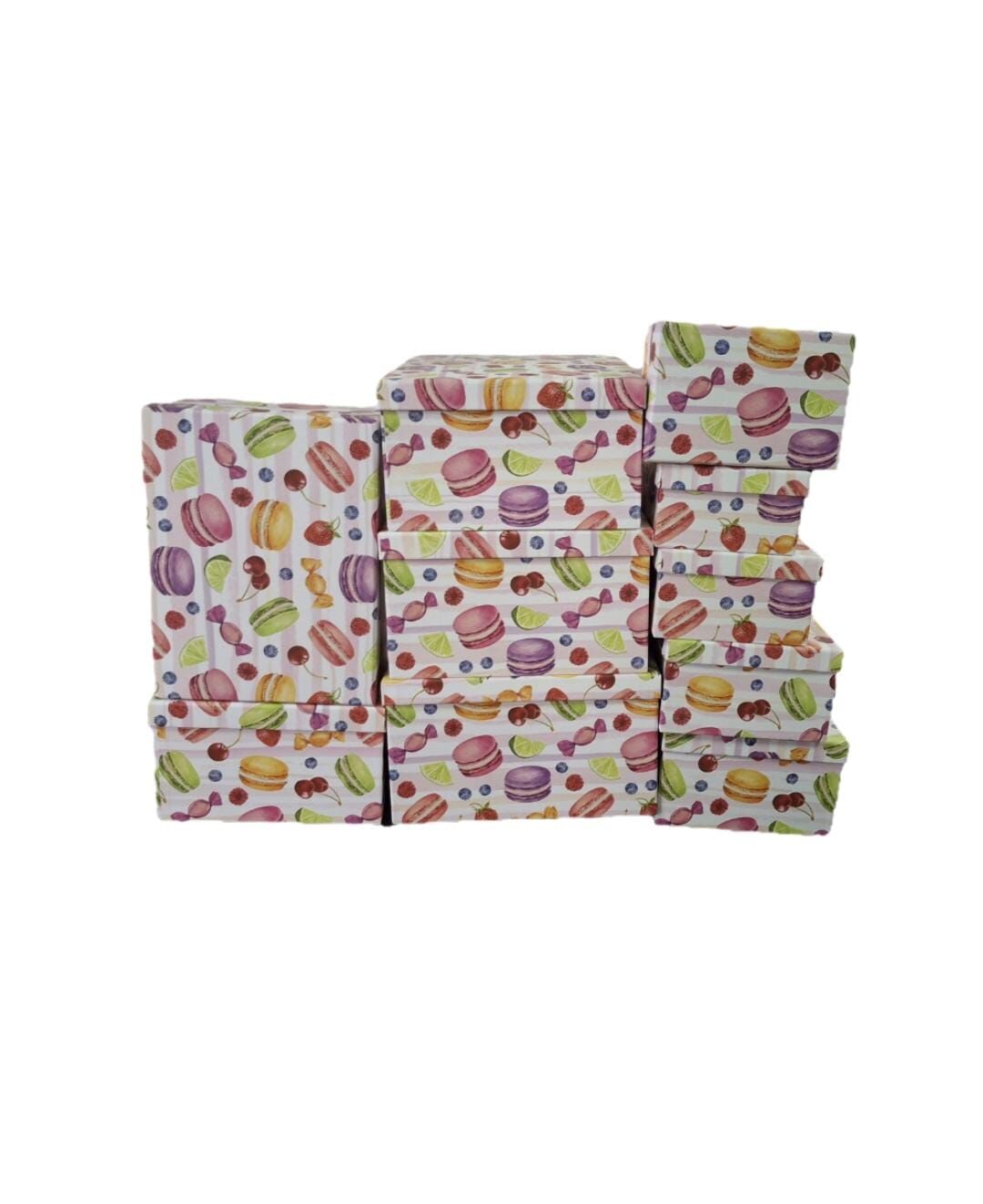 Makaron Desenli Didörtgen 10'lu Kutu DKKT-26