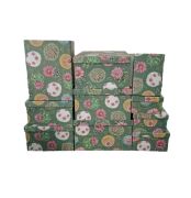 Kaktüs Desenli Didörtgen 10'lu Kutu DKKT-27