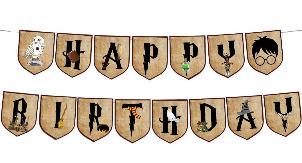Harry Potter Happy Birthday Banner