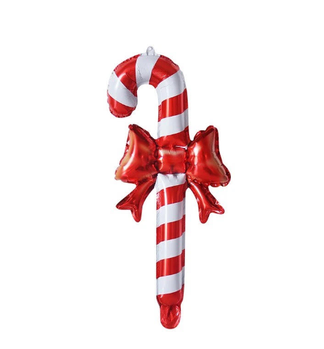 Kurdeleli Baston Şeker Folyo Balon  57-29.5 CM 4844