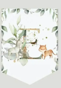Kağıt Banner One Flama Safari Temalı Baby Animal