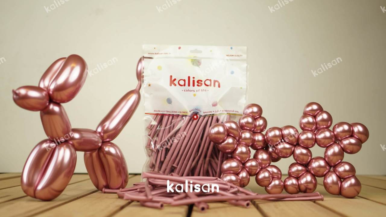 SOSİS BALON MİRROR PEMBE 50 Lİ