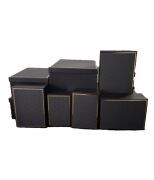 Siyah Gold Detaylı Kalp Baskılı Dikdörtgen 10'lu Kutu DKKT-34