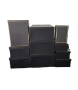 Siyah Gold Detaylı Kalp Baskılı Dikdörtgen 10'lu Kutu DKKT-34