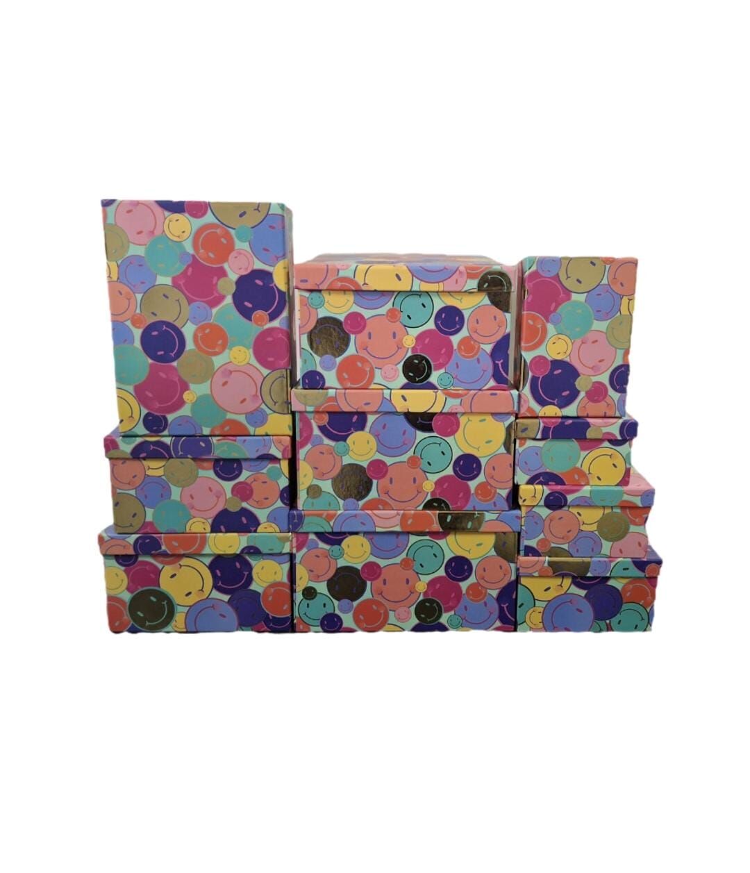 Gülen Yüz Desenli Dikdörtgen 10'lu Kutu DKKT-36