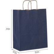 25*12*31 Büküm Saplı Lacivert 25'li Çanta