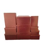 Kırmızı Gold Çizgili Dikdörtgen 10'lu Kutu DKKT-41