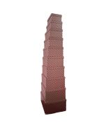 Kırmızı Gümüş Çizgili Dikdörtgen 10'lu Kutu DKKT-42