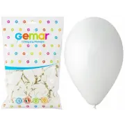 Gemar 12'' Pastel Beyaz 100 Adet #001