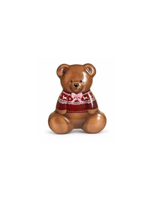 Yılbaşı Ayıcık Metal Kutu 11x13,5 cm