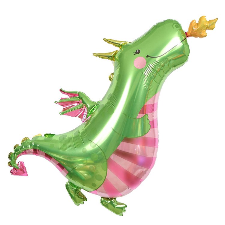 Kanatlı Ateşli Dnazor Folyo Balon D6 60*110 Cm