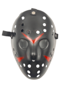 Maske Jason Kırmızı Şeritli Siyah