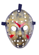 Maske Jason Kırmızı Şeritli Altın