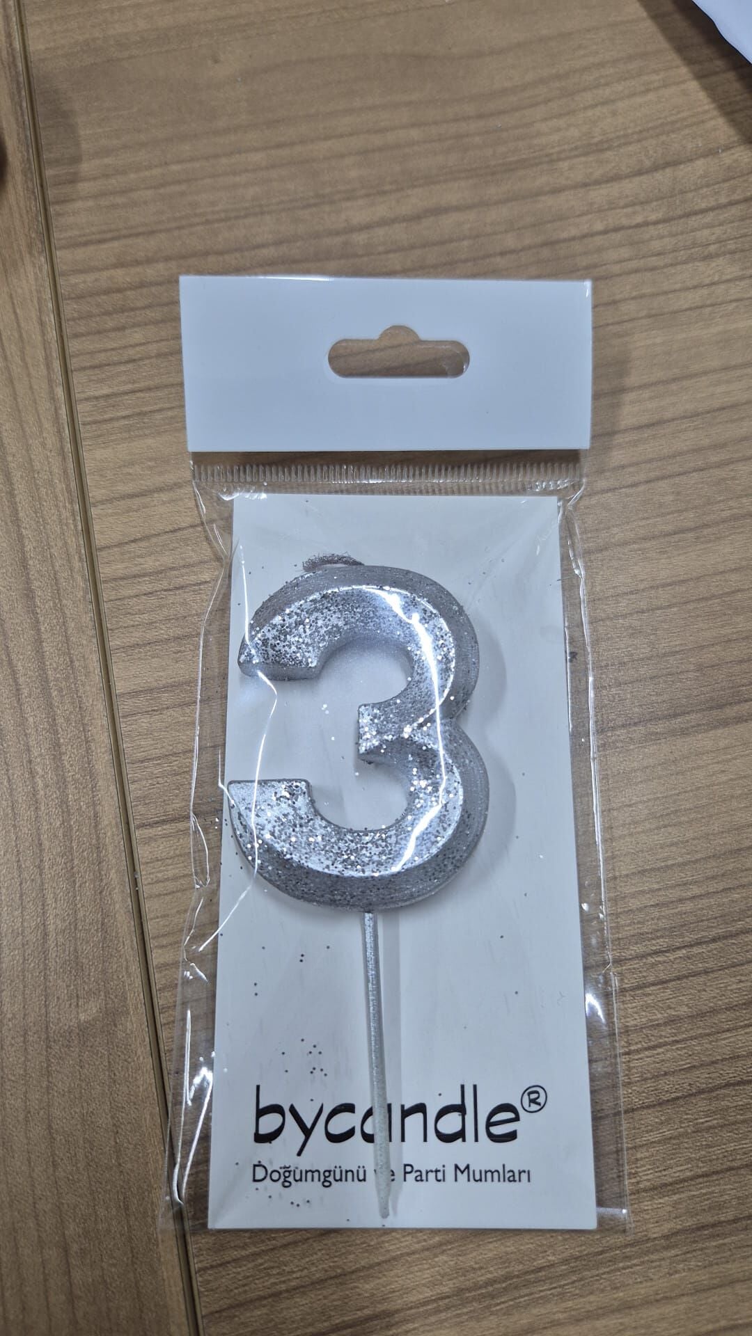 New Rakam Mum Metalize Simli Gümiş 3 AHM14